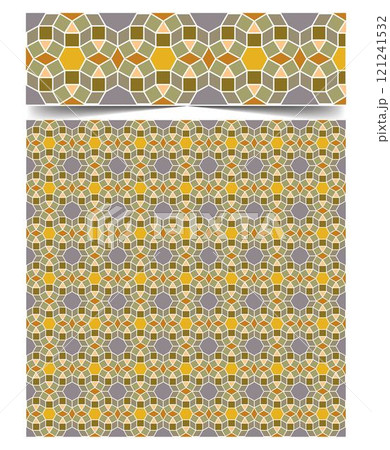 Seamless moroccan pattern background with flowers illustration clip-art 121241532