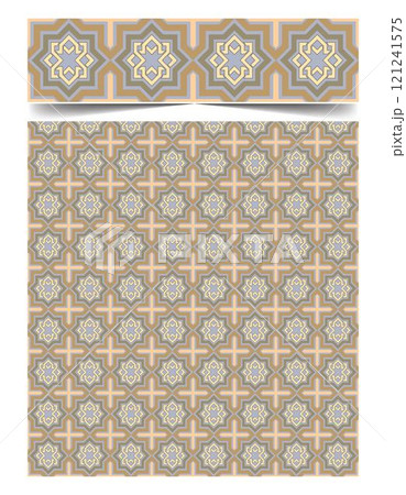 Seamless moroccan pattern background with flowers illustration clip-art Seamless moroccan pattern background with flowers illustration clip-art 121241575