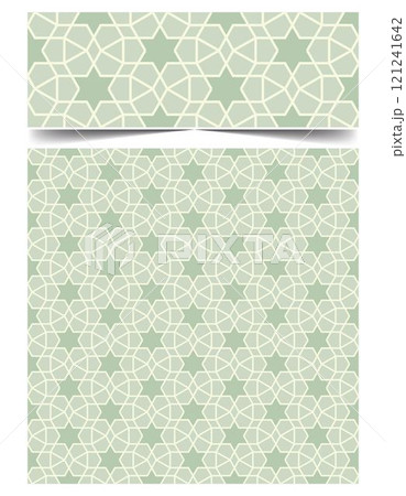 Seamless moroccan pattern background with flowers illustration clip-art 121241642