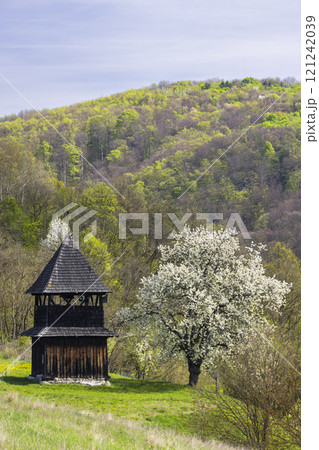 Belfry near Church of St. Martin, Cerin, Polana, Slovakia 121242039