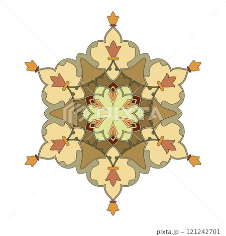 Vintage floral calligraphic floral vignette scroll corners ornamental design elements black  and color set isolated vector illustration 121242701