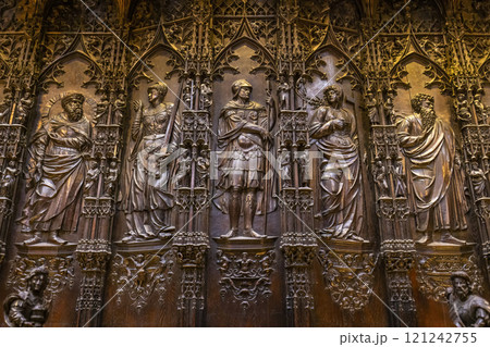 interior of the cathedral of Sainte-Marie in Auch, Gers department, Occitanie, France interior of the cathedral of Sainte-Marie in Auch, Gers department, Occitanie, France 121242755