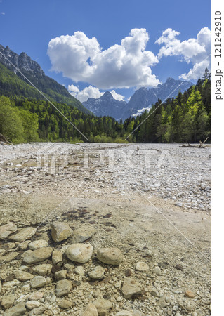 Jasna pond near Kranjska Gora, Triglavski national park, Slovenia 121242910