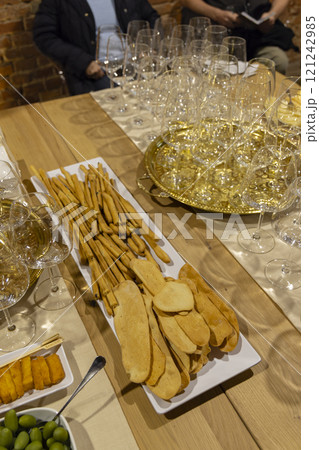 Italian snack at the winery Italian snack at the winery 121242985