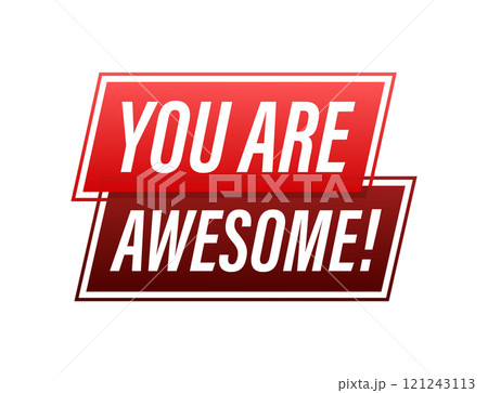 You are awesome red and maroon banners overlapping showing appreciation You are awesome red and maroon banners overlapping showing appreciation 121243113