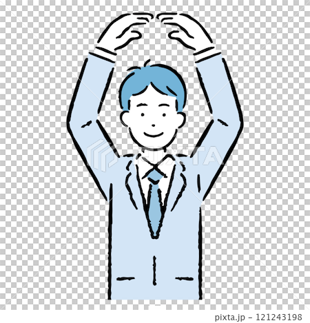 正解を表現するスーツを着た男性 121243198