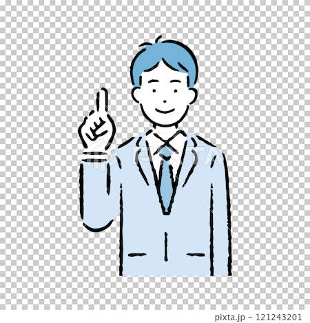説明するスーツを着た男性 121243201
