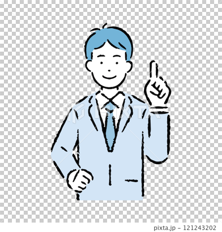 説明するスーツを着た男性 121243202