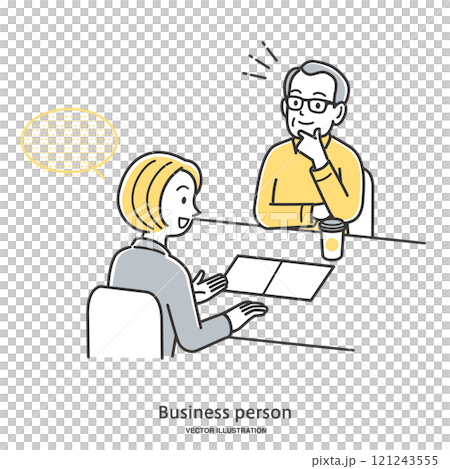 諮詢女顧問的老人 121243555