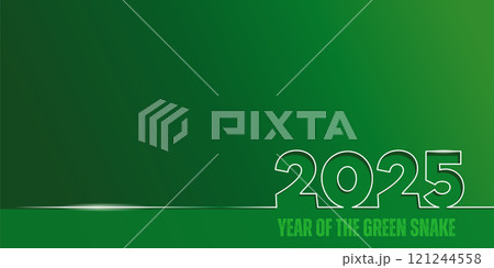 New Year 2025, year of the green snake, creative design concept 121244558