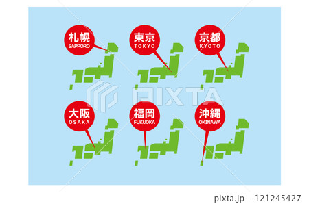 「ここだよ」の日本地図 121245427