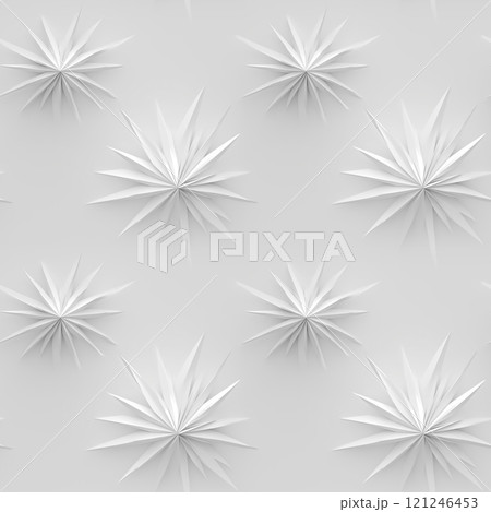 A seamless pattern featuring textured white starfish-like shapes on a light gray background,seamless pattern background 121246453