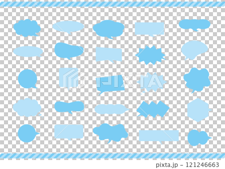 シンプルでかわいいふきだしセット 121246663