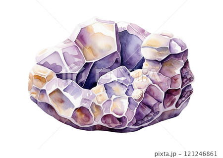 A lepidolite free form crystal on isolate A lepidolite free form crystal on isolate 121246861