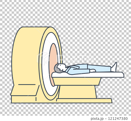 MRIのイラスト素材　人物あり 121247380