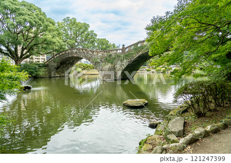 長崎県諫早市 諫早公園内の眼鏡橋 長崎県諫早市 諫早公園内の眼鏡橋 121247399