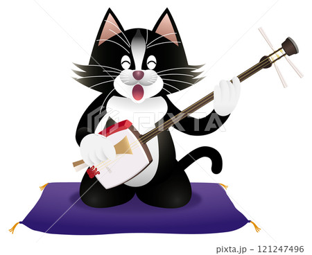 三味線を弾く猫 三味線を弾く猫 121247496
