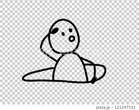 A casual illustration of a person peeking out of a hole A casual illustration of a person peeking out of a hole 121247532