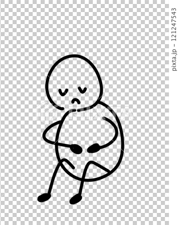 Loose illustration of a depressed person Loose illustration of a depressed person 121247543