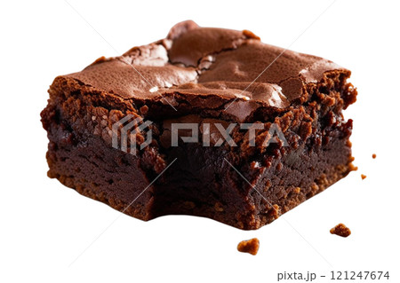 Brownies isolated on transparent background, transparency Brownies isolated on transparent background, transparency 121247674