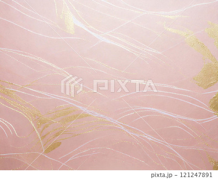 和紙テクスチャ・ライトピンク Generative AI 121247891