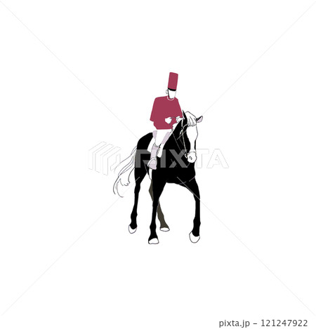 乗馬のイラスト 121247922