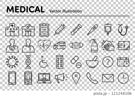 Medical icons and icon sets for medical websites Medical icons and icon sets for medical websites 121248106