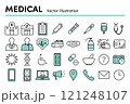 医療アイコンと医療系webサイトに使えるアイコンセット 121248107
