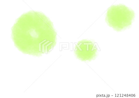 イラスト素材:　緑の丸イメージ 121248406