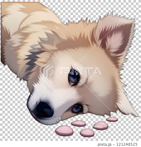 border collie dog with white background 121248525