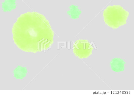 イラスト素材:　緑の丸イメージ 121248555