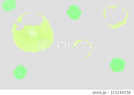 イラスト素材:　緑の丸イメージ 121248556