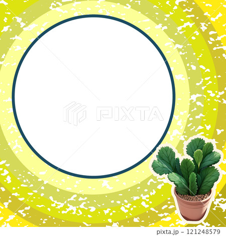 vector frame with summer leaves 121248579