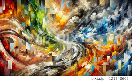 四季の風景と色彩の流れ - 自然が織りなす美しいアート 121248665
