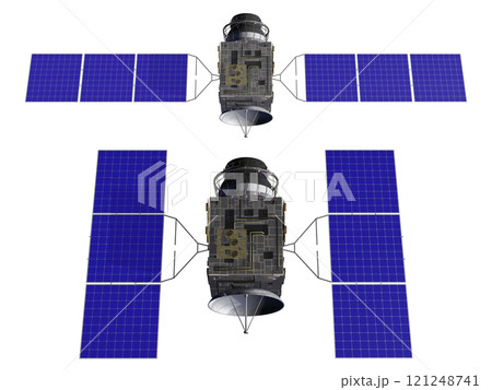 人工衛星セット　GPS　衛星通信　素材　切り抜き 121248741