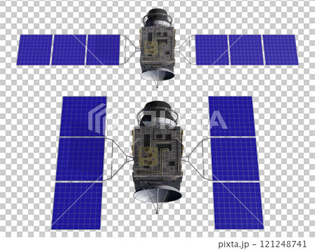 Artificial satellite set GPS satellite communication material cutout 121248741