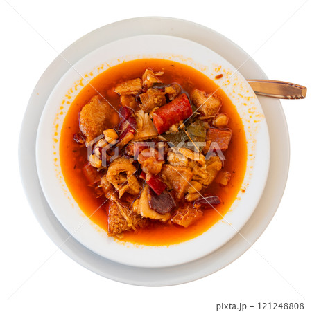National Spanish dish tripe Callos la Gallega - thick broth with chickpeas National Spanish dish tripe Callos la Gallega - thick broth with chickpeas 121248808