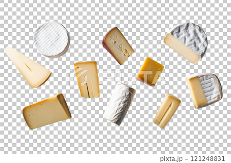 cheese on isolate on white background cheese on isolate on white background 121248831