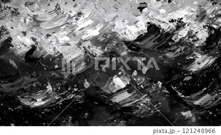 モノクロの絵の具背景パターン 01 モノクロの絵の具背景パターン 01 121248966