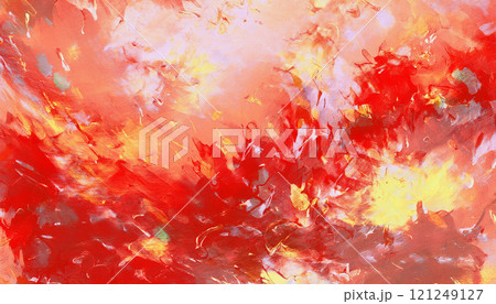 赤い絵の具背景パターン 03 121249127