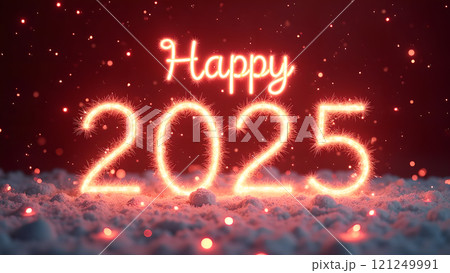 2025 happy new year background wallpaper picture red 121249991