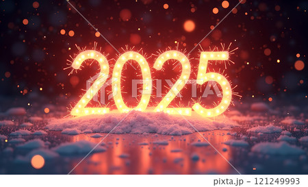 2025 happy new year background wallpaper picture red 121249993