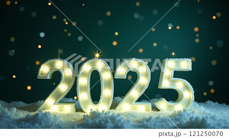 2025 happy new year background wallpaper picture green 121250070