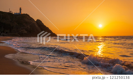 角田浜の夕暮れ 121250138