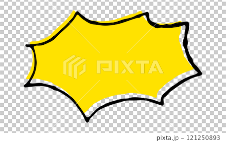 Simple handwritten jagged speech bubble - Surprise - Caution 121250893