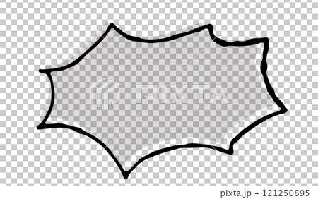 Simple handwritten jagged speech bubble - Surprise - Caution 121250895