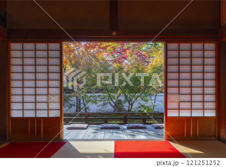 秋の京都 西陣興聖寺 紅葉が美しい方丈前庭園 秋の京都 西陣興聖寺 紅葉が美しい方丈前庭園 121251252