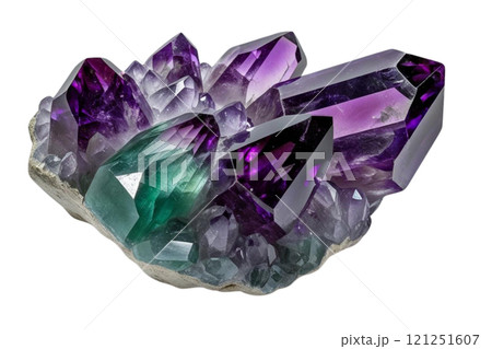 Fluorite crystal, isolated on white background on isolate transparency background, PNG Fluorite crystal, isolated on white background on isolate transparency background, PNG 121251607