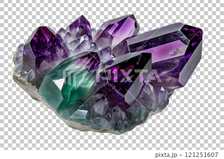 Fluorite crystal, isolated on white background on isolate transparency background, PNG Fluorite crystal, isolated on white background on isolate transparency background, PNG 121251607