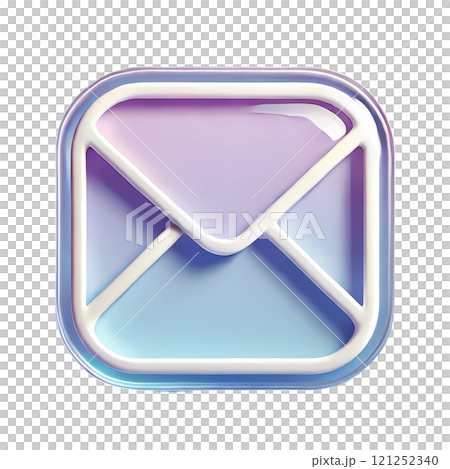 blue mail icon 121252340